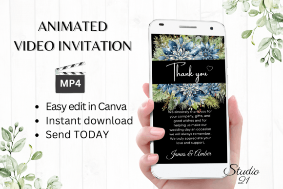 Download Winter Wedding Thank You W9257TU - Winter wedding Collection